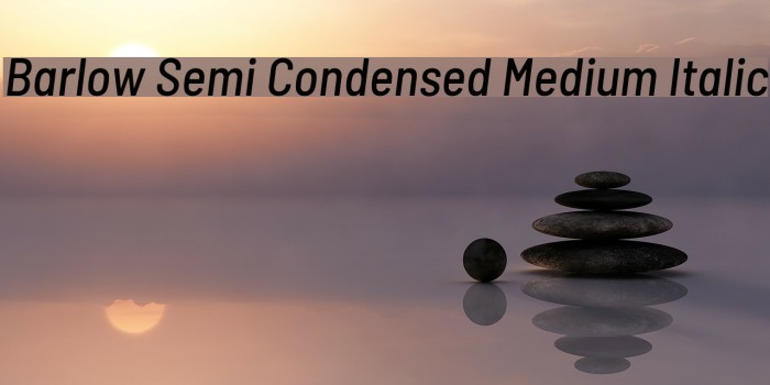 Barlow Semi Condensed Medium Italic Font examples