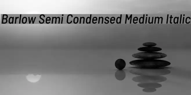 Barlow Semi Condensed Medium Italic Шрифта examples
