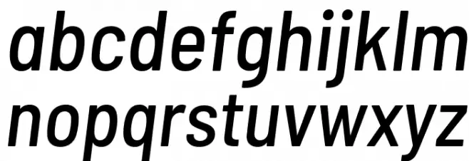 Barlow Semi Condensed Medium Italic Шрифта строчной
