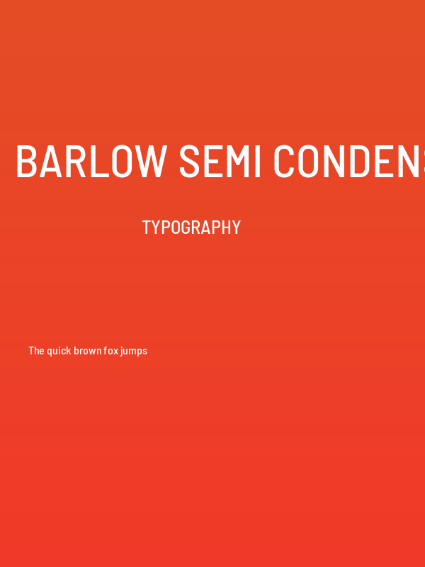Barlow Semi Condensed Medium Poster
