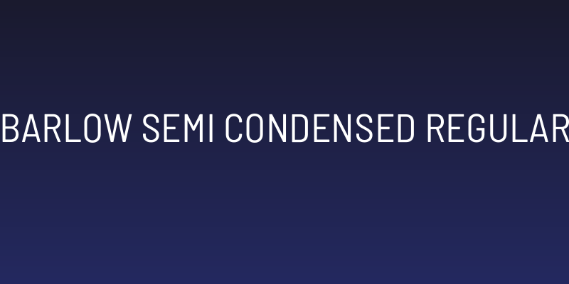 Barlow Semi Condensed Regular Social Header