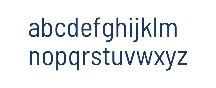 Barlow Semi Condensed Regular Lowercase