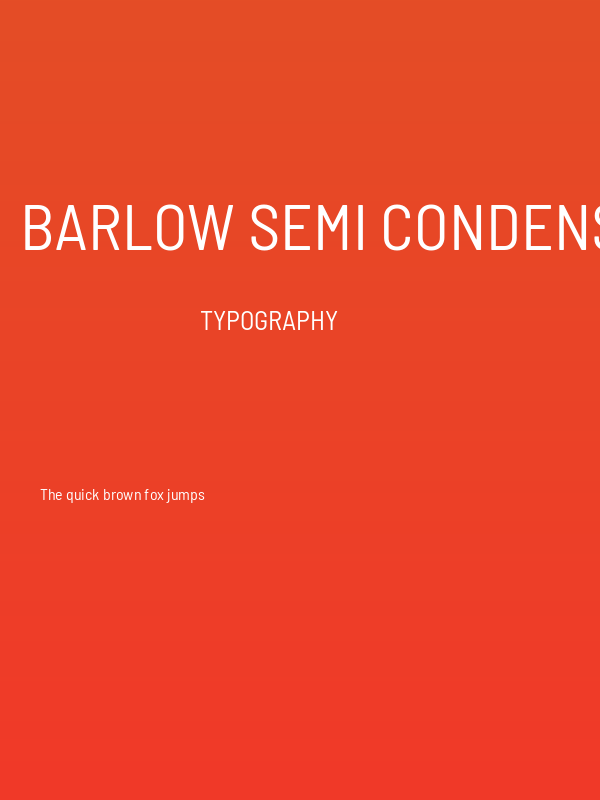Barlow Semi Condensed Regular Poster