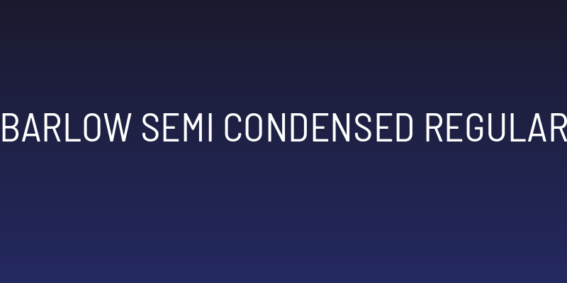 Barlow Semi Condensed Regular Social Header