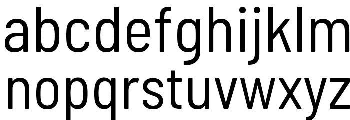 Barlow Semi Condensed Regular Font LOWERCASE