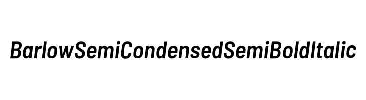 Barlow Semi Condensed SemiBold Italic  les polices de caractères gratuit tlcharger