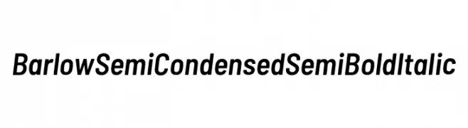 Barlow Semi Condensed SemiBold Italic  Free Fonts Download