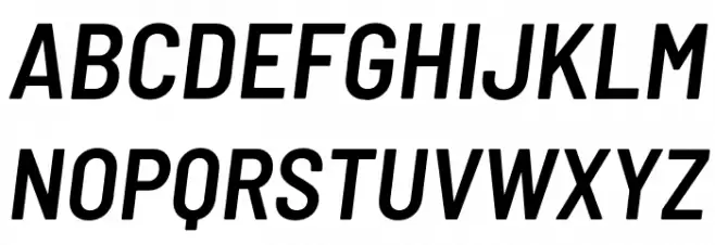 Barlow Semi Condensed SemiBold Italic 字体 大写