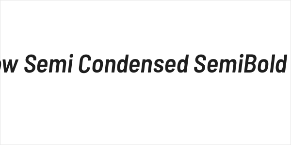 Barlow Semi Condensed SemiBold Italic Logo