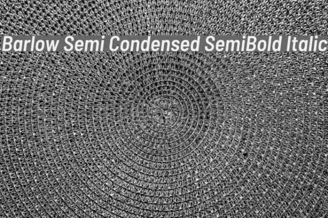 Barlow Semi Condensed SemiBold Italic Fuentes examples