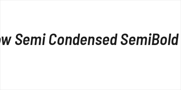 Barlow Semi Condensed SemiBold Italic Logo