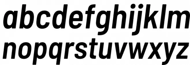 Barlow Semi Condensed SemiBold Italic Fuentes MINÚSCULAS