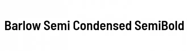 Barlow Semi Condensed SemiBold  baixar fontes gratis