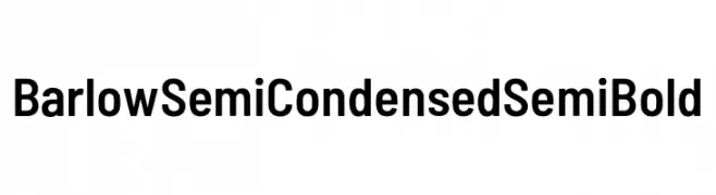 Barlow Semi Condensed SemiBold  Frei Schriftart Herunterladen