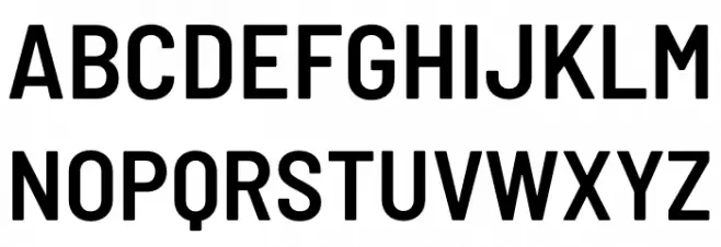 Barlow Semi Condensed SemiBold Schriftart Groß
