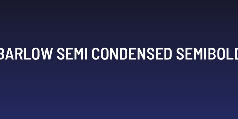 Barlow Semi Condensed SemiBold Social Header