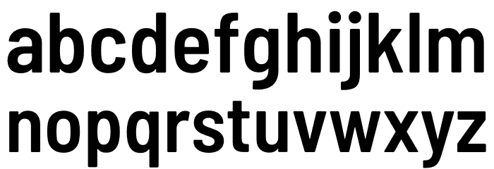 Barlow Semi Condensed SemiBold Font LOWERCASE