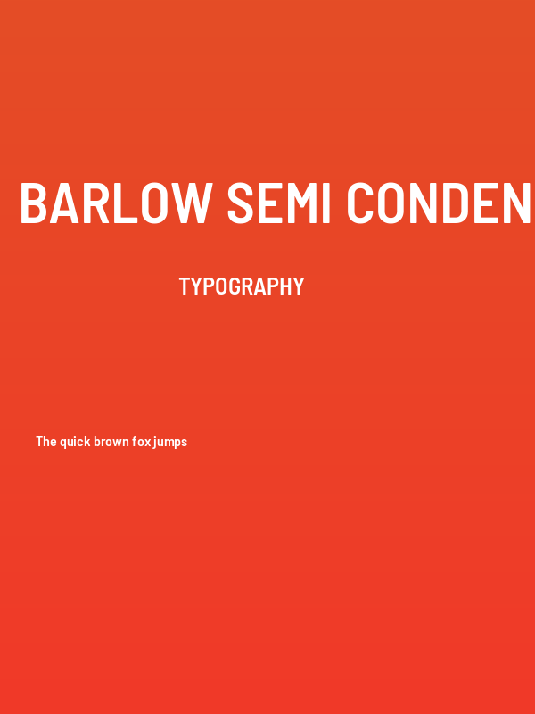 Barlow Semi Condensed SemiBold Poster