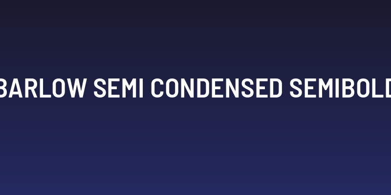 Barlow Semi Condensed SemiBold Social Header