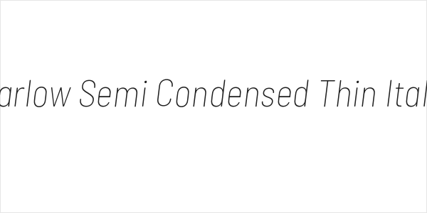 Barlow Semi Condensed Thin Italic Logo