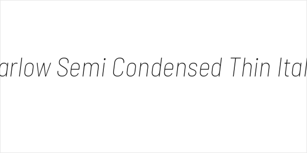 Barlow Semi Condensed Thin Italic Logo