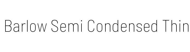 Barlow Semi Condensed Thin  Frei Schriftart Herunterladen