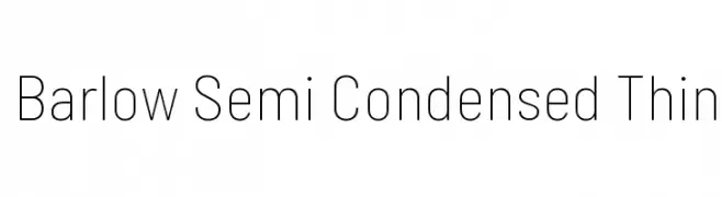 Barlow Semi Condensed Thin  Free Fonts Download