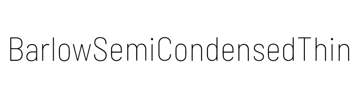 Barlow Semi Condensed Thin  baixar fontes gratis