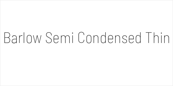 Barlow Semi Condensed Thin Logo