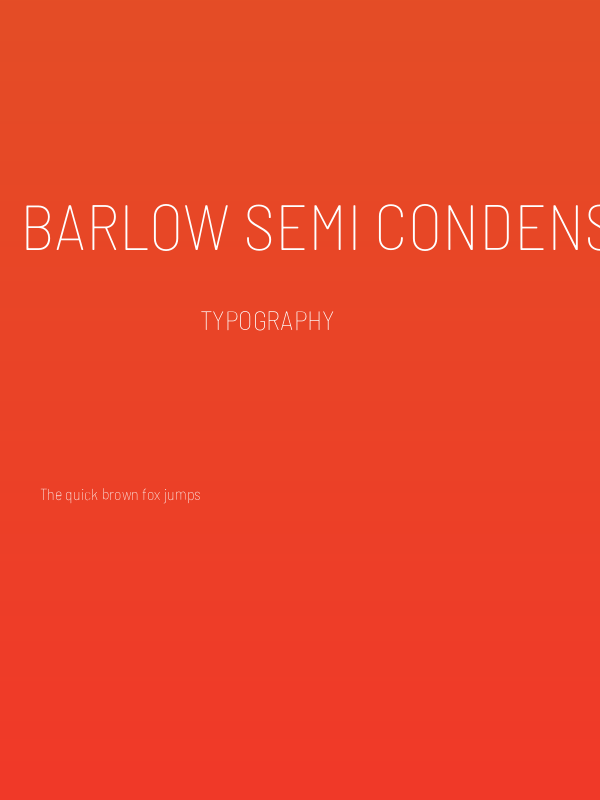 Barlow Semi Condensed Thin Poster