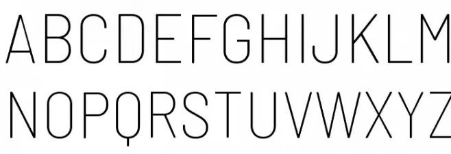 Barlow Semi Condensed Thin フォント 大文字
