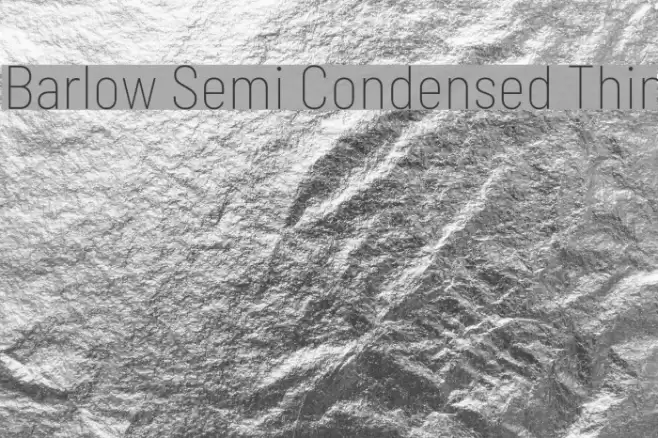 Barlow Semi Condensed Thin Font examples