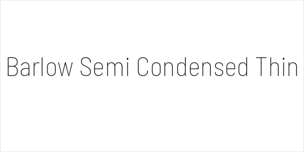 Barlow Semi Condensed Thin Logo