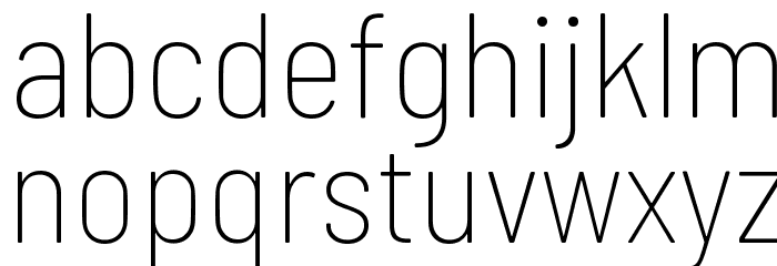 Barlow Semi Condensed Thin Font LOWERCASE