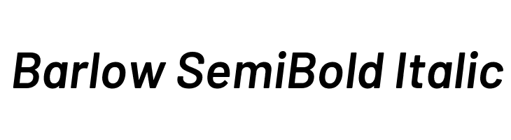 Barlow SemiBold Italic  免费字体下载