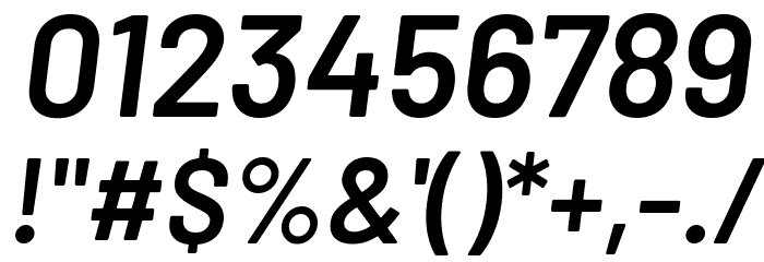 Barlow SemiBold Italic Font OTHER CHARS