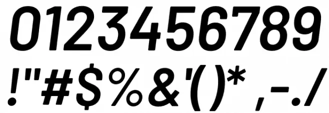 Barlow SemiBold Italic Font OTHER CHARS