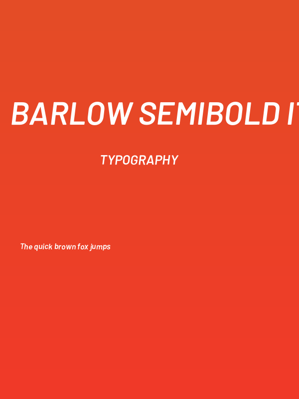 Barlow SemiBold Italic Poster