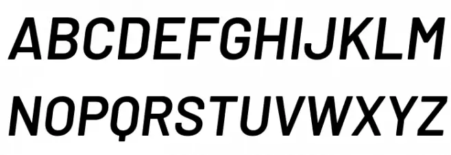 Barlow SemiBold Italic Fuentes MAYÚSCULAS