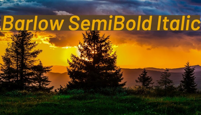 Barlow SemiBold Italic Font examples