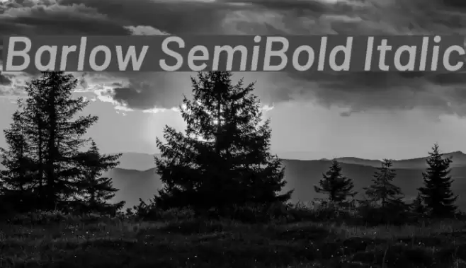 Barlow SemiBold Italic फ़ॉन्ट examples