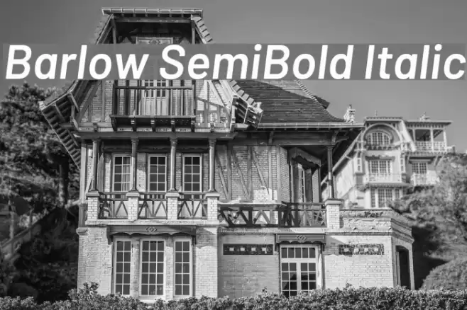 Barlow SemiBold Italic फ़ॉन्ट examples