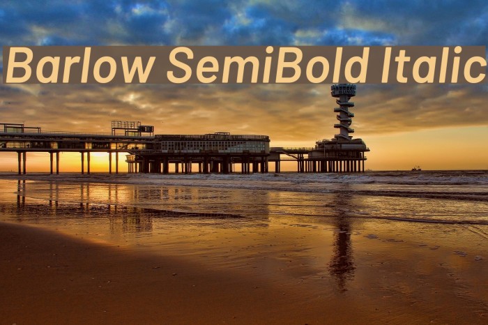 Barlow SemiBold Italic Font examples