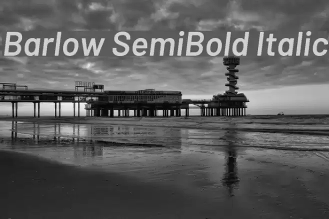 Barlow SemiBold Italic फ़ॉन्ट examples