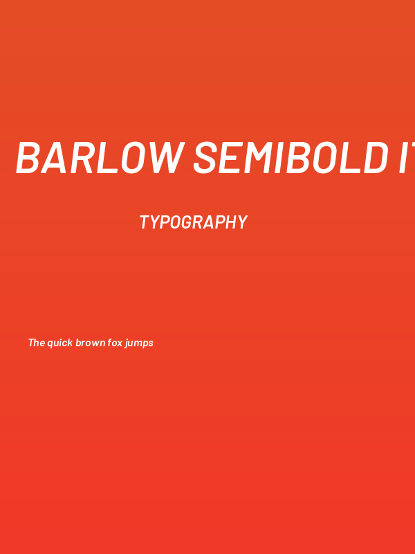 Barlow SemiBold Italic Poster