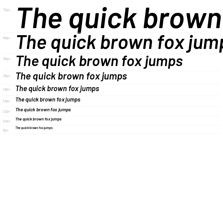 Barlow SemiBold Italic Waterfall