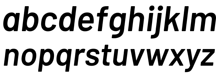 Barlow SemiBold Italic Font LOWERCASE
