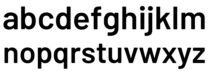Barlow SemiBold Font LOWERCASE