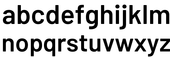 Barlow SemiBold Font LOWERCASE