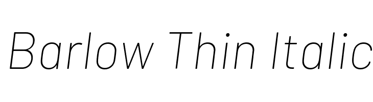 Barlow Thin Italic Font